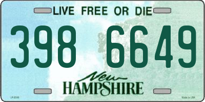 NH license plate 3986649