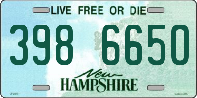 NH license plate 3986650