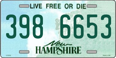 NH license plate 3986653