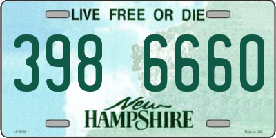 NH license plate 3986660