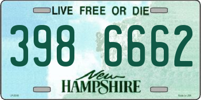 NH license plate 3986662