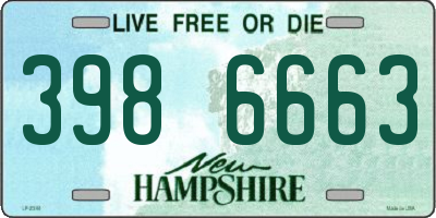 NH license plate 3986663