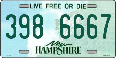 NH license plate 3986667