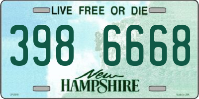 NH license plate 3986668