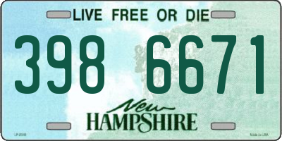 NH license plate 3986671