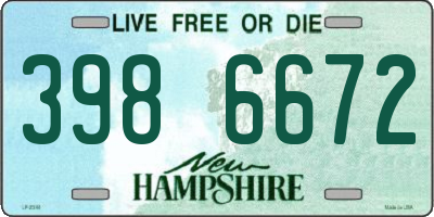 NH license plate 3986672