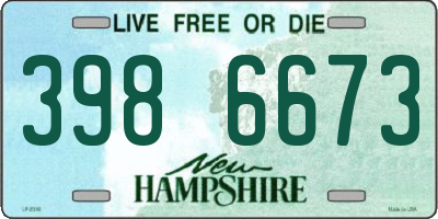 NH license plate 3986673