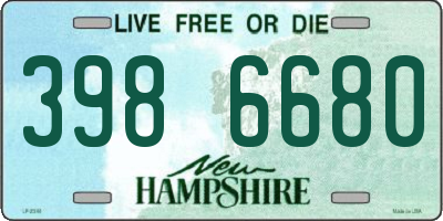 NH license plate 3986680