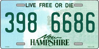 NH license plate 3986686