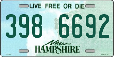 NH license plate 3986692