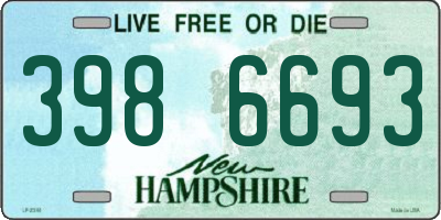 NH license plate 3986693