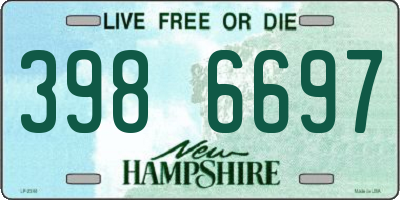 NH license plate 3986697