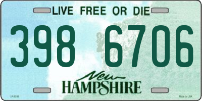 NH license plate 3986706