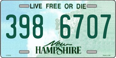 NH license plate 3986707