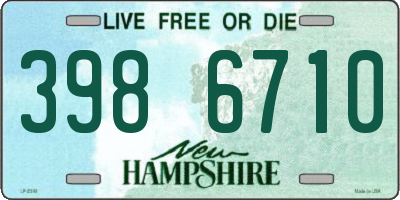 NH license plate 3986710