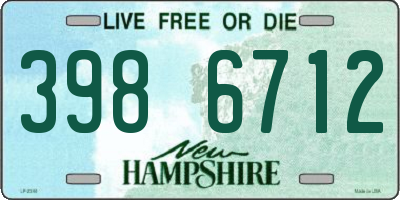 NH license plate 3986712