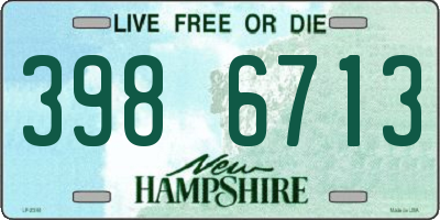 NH license plate 3986713