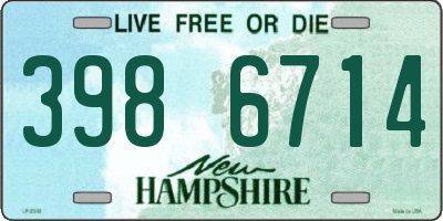 NH license plate 3986714