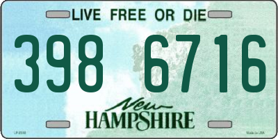 NH license plate 3986716