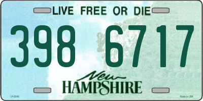 NH license plate 3986717