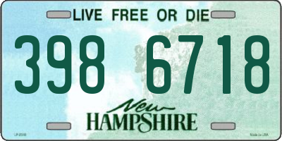 NH license plate 3986718