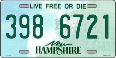 NH license plate 3986721