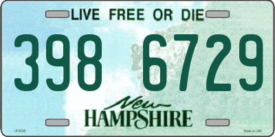 NH license plate 3986729