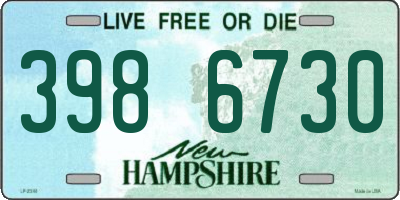 NH license plate 3986730