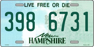 NH license plate 3986731