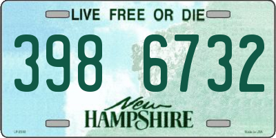 NH license plate 3986732