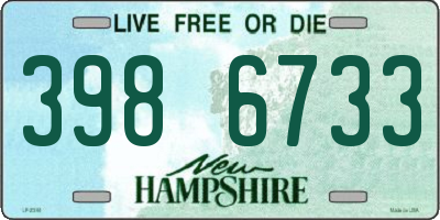 NH license plate 3986733