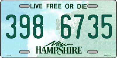 NH license plate 3986735