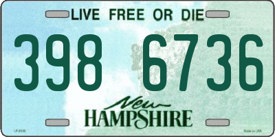 NH license plate 3986736