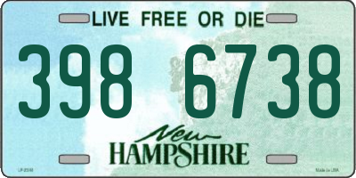 NH license plate 3986738