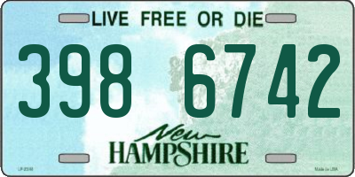 NH license plate 3986742