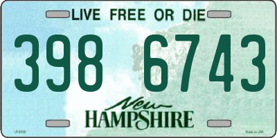 NH license plate 3986743