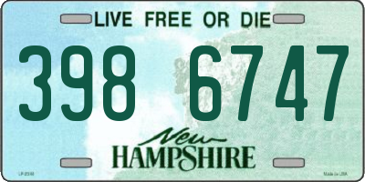 NH license plate 3986747