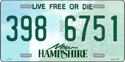 NH license plate 3986751