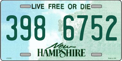 NH license plate 3986752