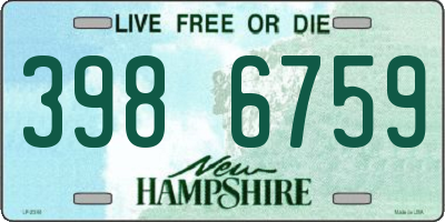 NH license plate 3986759