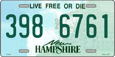 NH license plate 3986761