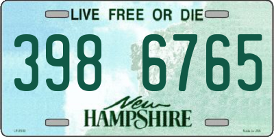 NH license plate 3986765