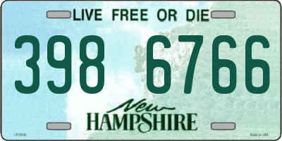 NH license plate 3986766