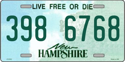 NH license plate 3986768