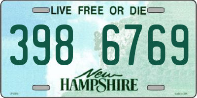 NH license plate 3986769