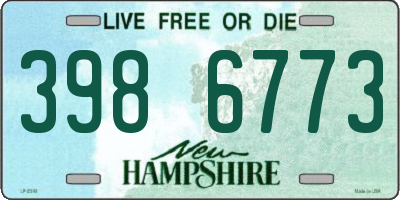 NH license plate 3986773