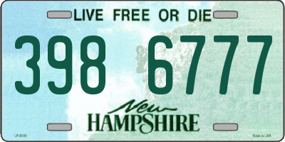 NH license plate 3986777