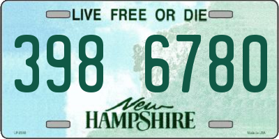 NH license plate 3986780