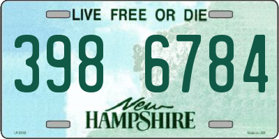 NH license plate 3986784