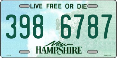 NH license plate 3986787